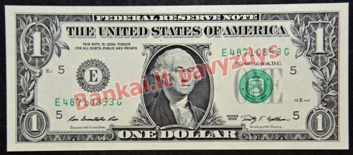 1 Dolerio banknoto priekinė pusė