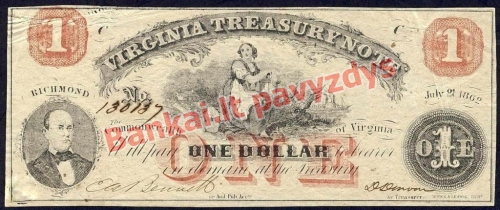 1 Dolerio banknoto priekinė pusė