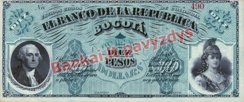10 Pesų banknoto priekinė pusė