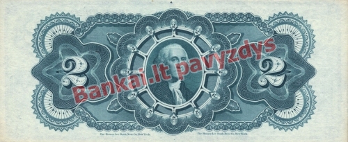 2 Pesų banknoto galinė pusė