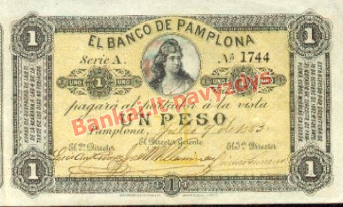 1 Peso banknoto priekinė pusė