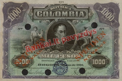 1000 Pesų banknoto priekinė pusė