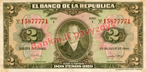 2 Pesų banknoto priekinė pusė