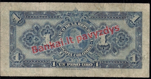 1 Peso banknoto galinė pusė