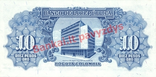 10 Pesų banknoto galinė pusė