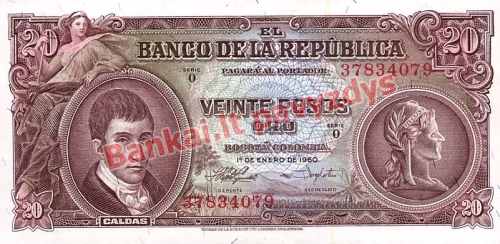 20 Pesos  banknoto priekinė pusė