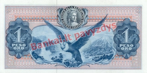 1 Peso banknoto galinė pusė