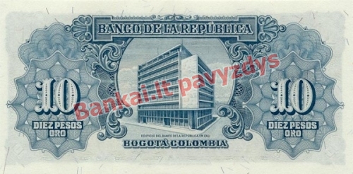 10 Pesos  banknoto galinė pusė