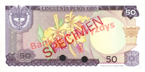 50 Pesų banknoto galinė pusė