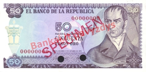 50 Pesų banknoto priekinė pusė