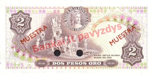 2 Pesų banknoto galinė pusė