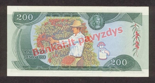 200 Pesos  banknoto galinė pusė