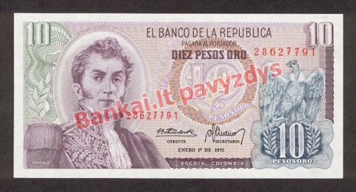 10 Pesos  banknoto priekinė pusė