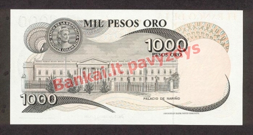 1000 Pesų banknoto galinė pusė