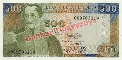 500 Pesos  banknoto priekinė pusė
