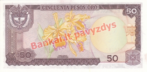 50 Pesos  banknoto galinė pusė