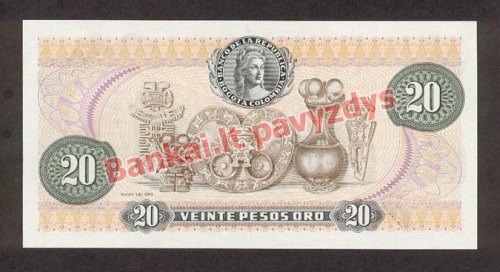 20 Pesos  banknoto galinė pusė