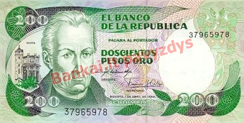 200 Pesų banknoto priekinė pusė