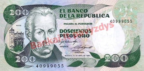 200 Pesos  banknoto priekinė pusė