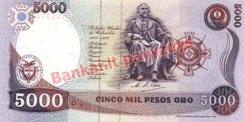 5000 Pesų banknoto galinė pusė