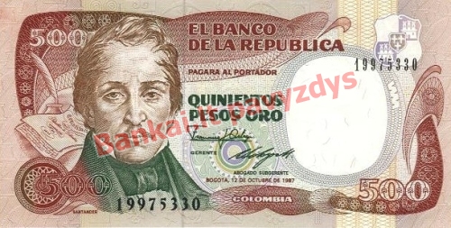 500 Pesų banknoto priekinė pusė