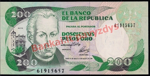200 Pesų banknoto priekinė pusė