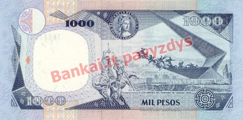 1000 Pesų banknoto galinė pusė