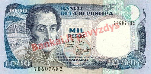 1000 Pesų banknoto priekinė pusė