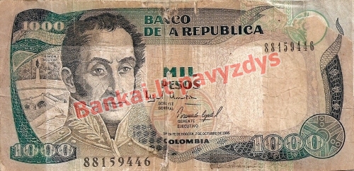 1000 Pesų banknoto priekinė pusė
