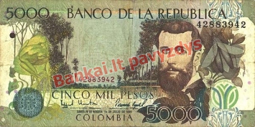 5000 Pesų banknoto priekinė pusė