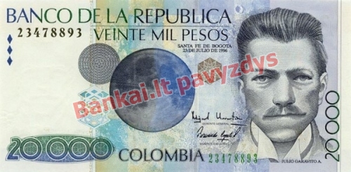 20000 Pesų banknoto priekinė pusė