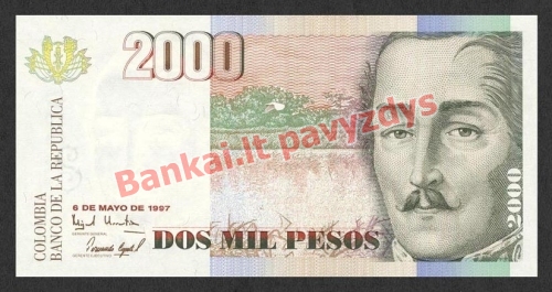 2000 Pesų banknoto priekinė pusė