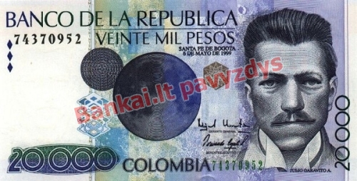 20000 Pesų banknoto priekinė pusė