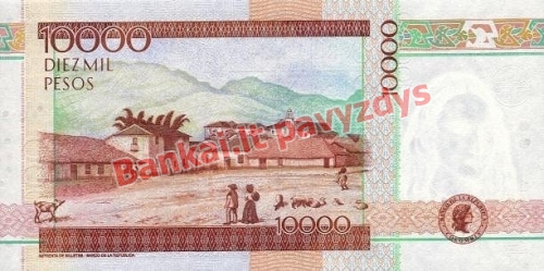 10000 Pesų banknoto galinė pusė