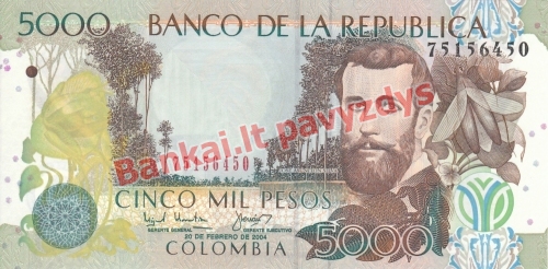 5000 Pesų banknoto priekinė pusė