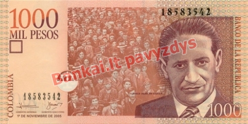 1000 Pesų banknoto priekinė pusė