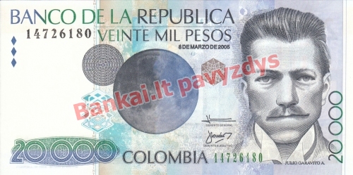 20000 Pesų banknoto priekinė pusė