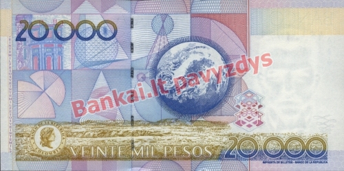 20000 Pesų banknoto galinė pusė