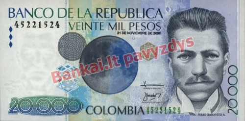20000 Pesų banknoto priekinė pusė