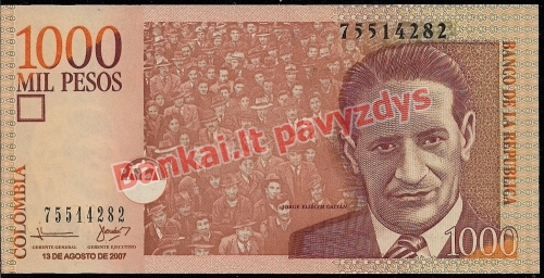 1000 Pesų banknoto priekinė pusė