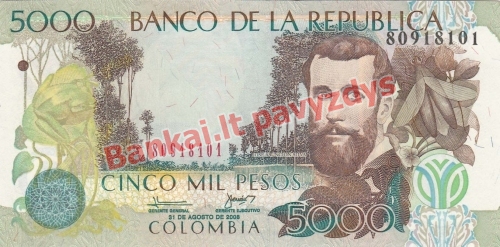 5000 Pesų banknoto priekinė pusė