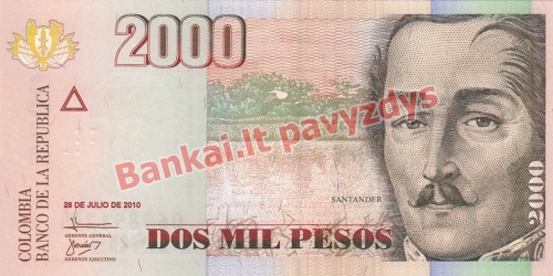 2000 Pesų banknoto priekinė pusė