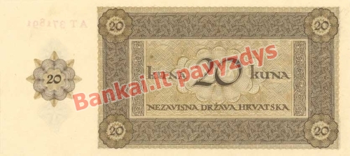 20 Kunų banknoto galinė pusė