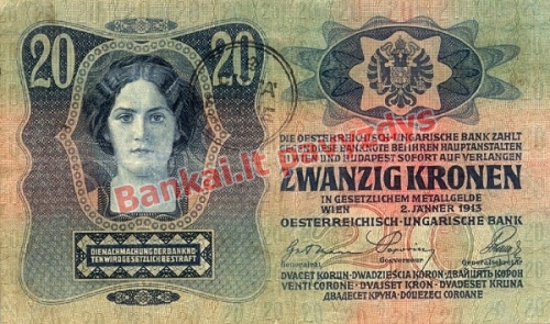 20 Kronų banknoto priekinė pusė