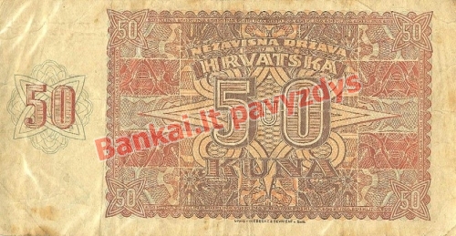 50 Kunų banknoto galinė pusė