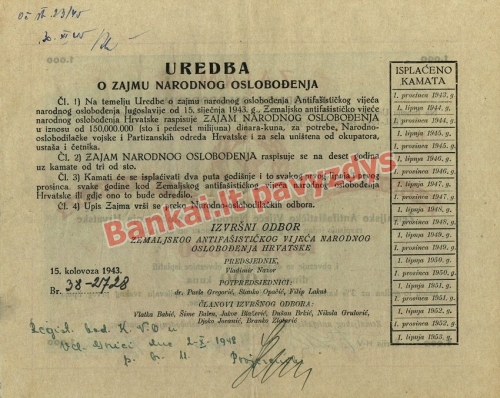1000 Kunų banknoto galinė pusė
