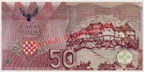 20 Banikų banknoto galinė pusė