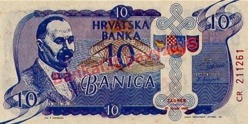 5 Banikų banknoto priekinė pusė