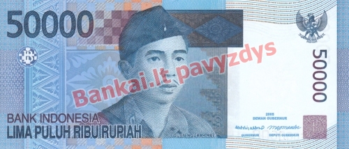 50000 Rupijų banknoto priekinė pusė
