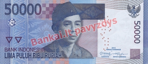 50000 Rupijų banknoto priekinė pusė